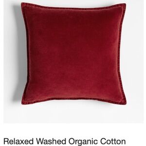 2 Brand New Crate & Barrel red Velvet Pillow Covers 20"x20"